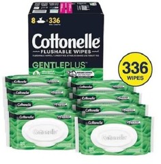 336 Cottonelle GentlePlus Flushable with Aloe & Vitamin E Adult Wet Wipes – NEW