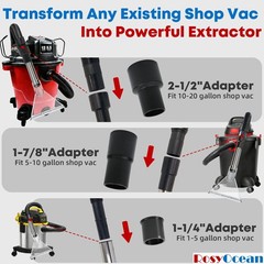 Universal with All Vacs Extractor Attachment with 2-1/2″ & 1-7/8″ & 1-1/4″ Th…