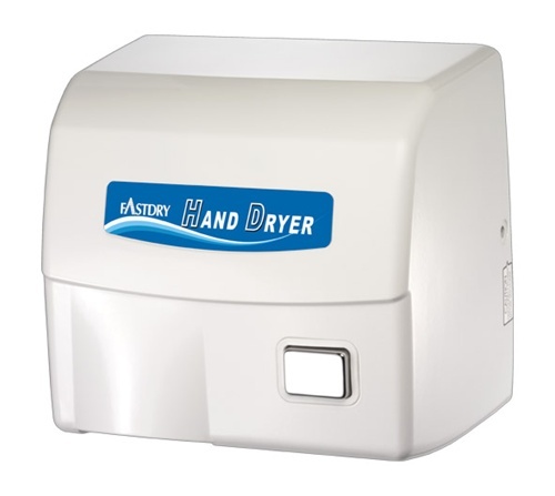 FastDry HK1800ES (110V/120V) PushButton Hand Dryer/White Metal Cover/Surface