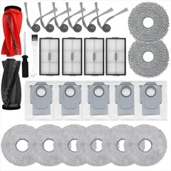 26Pcs Replacement Parts Accessories Kit Compatible with for Roborock Black