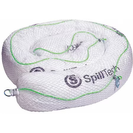 Spilltech Prem810 Sorbent Boom, 38 Gal, 8 In X 10 Ft, Oil, White, 4 Pk