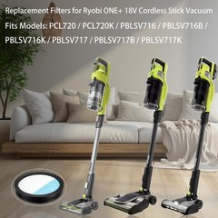 4-Pack PCL720 Filter Replacement for Ryobi ONE+ 18V Cordless Stick Vacuum…