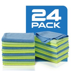 Zwipes Microfiber Cleaning Cloths 24 Pack, Multicolor, Lint-Free, Soft