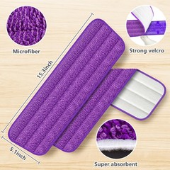 6 Pack Reusable Mop Pads Compatible with Multicolour 6 PCS, Multi-colored