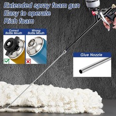 Professional Spray Foam Gun Extension Kit, 13.8 inch Stainless Steel…
