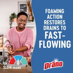 Drano EarlyAction Foamer, Drain Clog Remover & 17 Fl Oz (Pack of 1), Multi