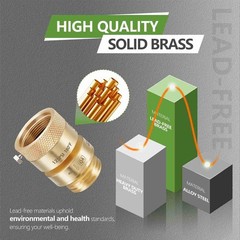 Litorange 1 Pack 1-1/16″ Fine Thread (Female) Lead-Free 1 Pack, Gold