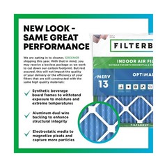 Filterbuy 12x12x1 Air Filter MERV 13 Optimal Smoke & Allergy Defense (6-Pack)…