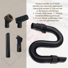 14-37-0105 18V Wet/Dry Vac Hose Assembly with Universal Attachments Adapter Kit