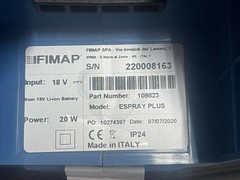 Fimap Espray Plus Electrostatic Sprayer Gun in Case with Battery and Charger