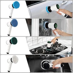 Electric Spin Scrubber for Cleaning-2 Adjustable Speeds,8 White&black