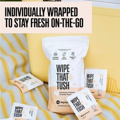 Wipe That Tush On-The-Go Flushable Wipes – 1 30 Count (Pack of 1), White