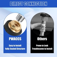 PWACCS Pressure Washer Nozzle Tips Full Set, 3600 PSI 1/4 inches, Black