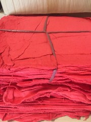 500 New B Grade Great Mechanics Shop Rags Towels Red 13″X14″