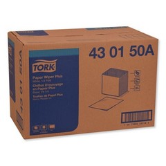 Tork Paper Wiper Plus, 12.5 x 13, White, 1/4 Fold, 90/Pack, 12 Packs/Carton