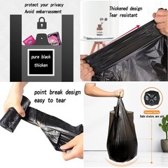 Small Black Trash Bags,Thicken Value 4 Gallon Trash Bag with Handle,200 Count…