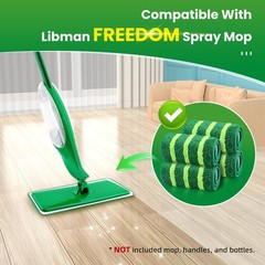 4 Pack Spray Mop Pads Refills Compatible with Libman Freedom 4