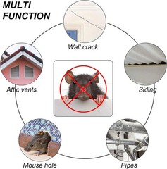 Steel Wool for Mice Control – |15ft (150g)| – Steel Wool 0000 Fill Fabric Fine W