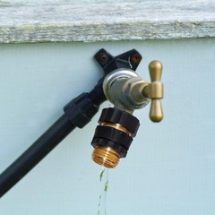 3/4 Inch Garden Hose Quick Connect, Aluminum 4pack, Brass, Black