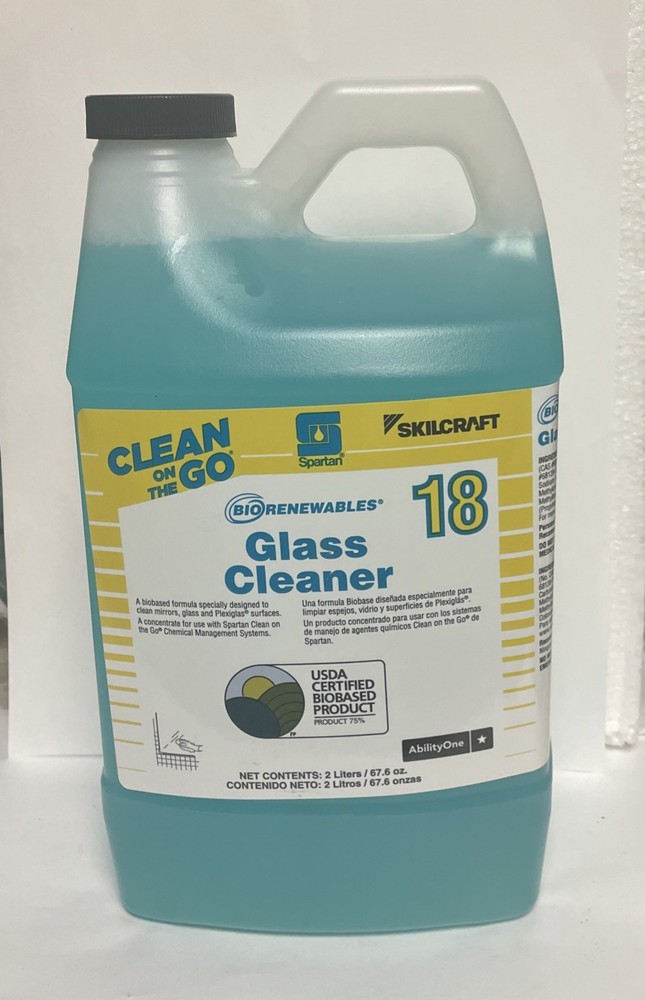 Spartan 4835 Clean On The Go BioRenewables 18 Glass Cleaner, 2 Liter