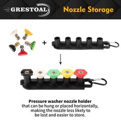 GRESTOAL Pressure Washer Gun with Replacement Extension Wand, 5 Spray Nozzle…