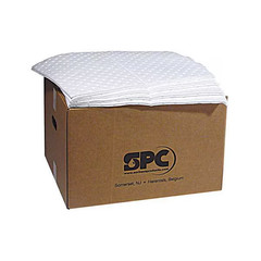 Brady Oil Sorbent Pads 15×19 in 17 Gal Absorbent Polypropylene 100 Pack White