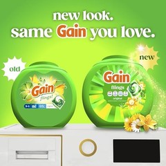 Gain Flings Liquid Washing Detergent Pods, Now with 112 Count (Pack of 1)