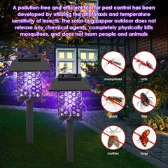 2 Pcs Mosquito Killer Solar Mosquito Killer Lamp Mosquito Killer Lamp 2 in 1
