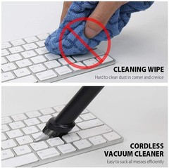 Honlibey New Cordless Mini Computer Vacuum, Portable Black-brushed Motor