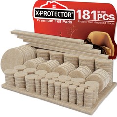 Felt Furniture Pads X-PROTECTOR 181 PCS 181 Beige, Round & Square, Beige
