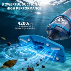 Wireless Pool & Sewage Pump Cleaner 20 GPM Suction W/LED Light & Square Chassis