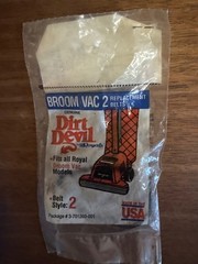Royal Dirt Devil Broom Vac 2 Replacement Belts Package 3-701260-001 new sealed