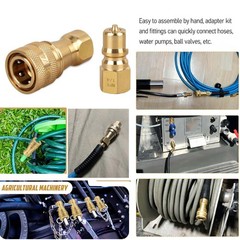 2 Sets Carpet Cleaning 1/4″ Brass Quick Disconnect for Wand Hose