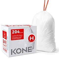 Kone Custom Fit Trash Bags Compatible Simplehuman Code H 204 Count Drawstring