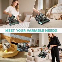 Haushof Mattress Vacuum Cleaner 15Kpa Bed Vacuum Cleaner 275Nm Uv-C Light 140F