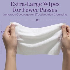 X Large Wet Wipes for Adults – 2 Packs of 56 [112 1 Count (Pack 112)