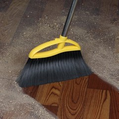 Gloffer Soft Bristles Broom for Indoor Sweeping, Household Cleaning Yellow