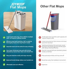 JOYMOOP Mop and Bucket Set for Home Commercial 50 inch, White Standard243