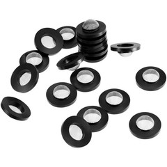 20 Pcs Hose Washer with Screen Filter Washers Stainless Steel & 1 inch, black