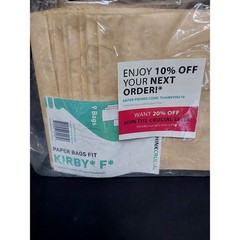 Kirby style F Vacuum bags New in package count of 9