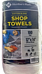 Member’s Mark Commercial 12″ X 14″ Shop Towels(100 Count) Multipurpose Cleaning
