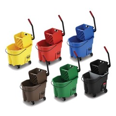 Rubbermaid Commercial FG757788YEL 35 qt. WaveBrake 2.0 Down-Press Combo – YL New