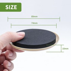 COVERCORNER Furniture Sliders for Carpet 8 PCS 3 1/2 inch Beige, Beige+black