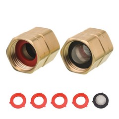 M MINGLE Garden Hose Adapter, Female to Female, 3/4 Inch 0.75 inches, Brass