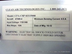 EUROVAC CLEAN AIR TECHNOLOGIES CPA-CSP-0J115000 115V POWER BOXES FREE SHIPPING