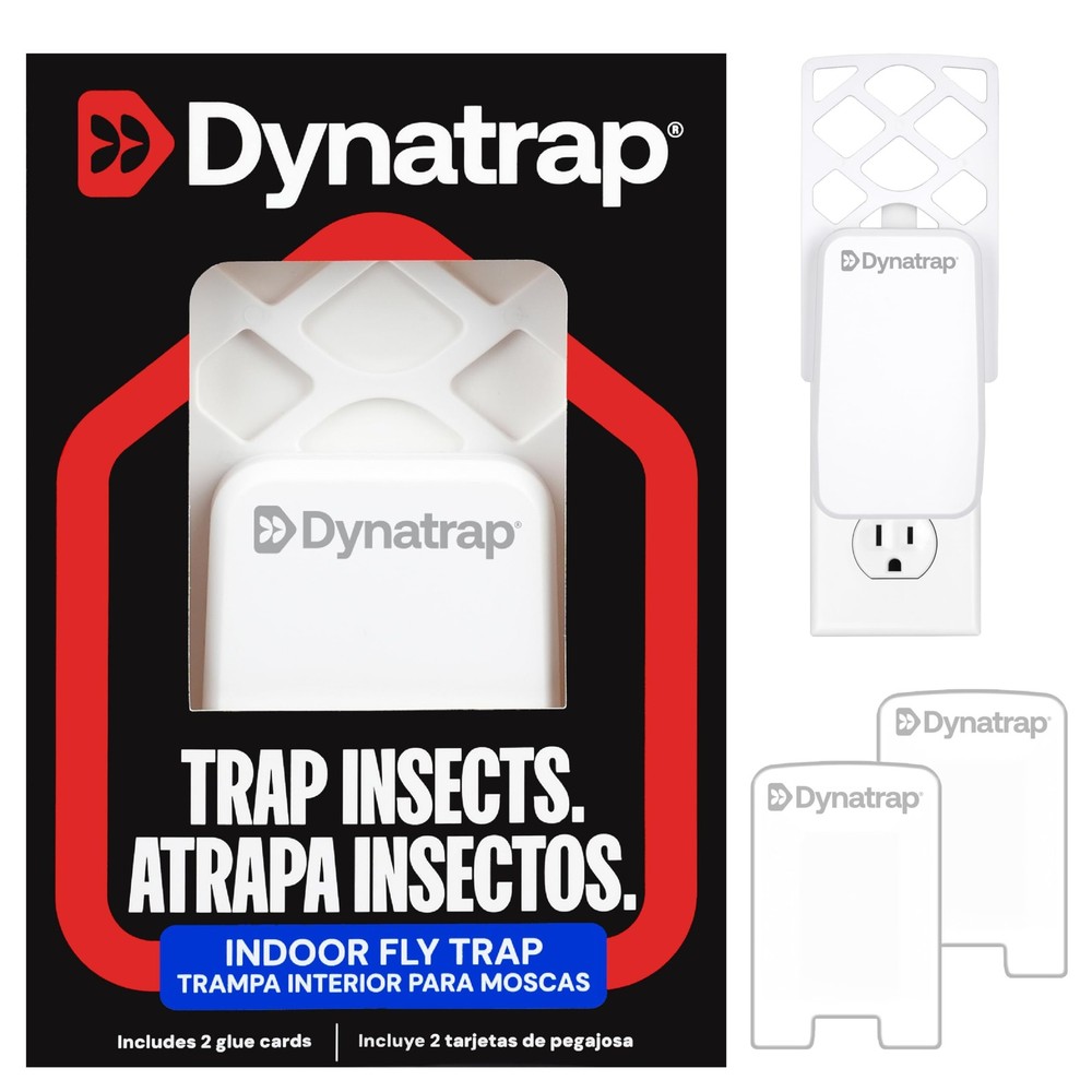 Dynatrap DT3007W Indoor Plug-in Flying Insect Trap for Flies, Fruit White