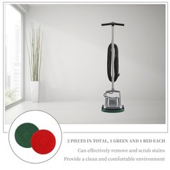 Cleaning Orbiter Pad 12inch Green Red Grit 150 for Floor Scrubber Orbiter Mac…