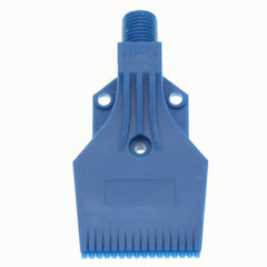 2Pcs Blue ABS Air Blower Air Nozzle Air Knife Wind 1/4” BSPT Plastic 3 Holes