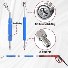 17 Inch Pressure Washer Extension Wand, 4000 PSI Stainless Steel Power Washer…