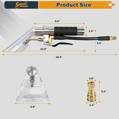 Upholstery Extractor Tool with Clear Head, Carpet Extractor Wand for Auto Detail